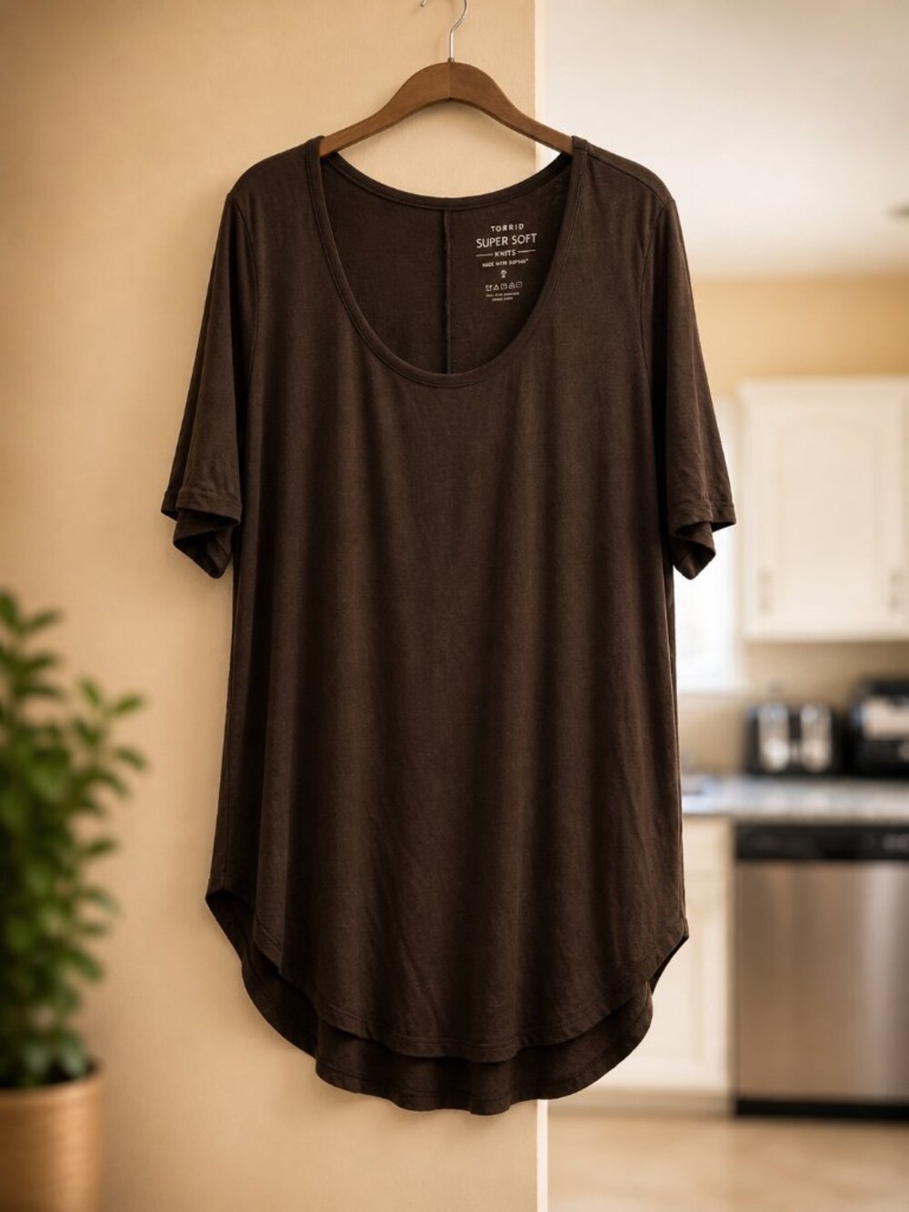 Torrid Super Soft Olive Green Tunic Top Women’s Size 2